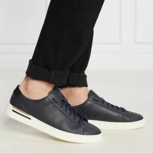 BOSS Men's Low Profile Leather Lace Up Sneaker